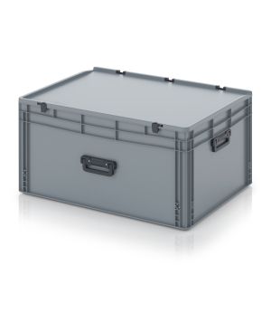 Eurobehälter Koffer 3G ED 86/42 HG 3G in silbergrau (RAL 7001), 800 × 600 mm