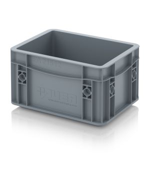 Eurobehälter geschlossen EG 21512 HG in silbergrau (RAL 7001), 200 × 150 mm