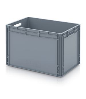 Eurobehälter geschlossen EG 64/42 in silbergrau (RAL 7001), 600 × 400 mm