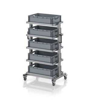Systemwagen für Eurobehälter 60 x 40 Höhe 134 cm ohne Auszug EG SW 134-1 6417, 834 × 550 mm
