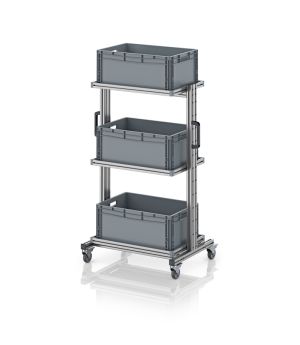 Systemwagen für Eurobehälter 60 x 40 Höhe 134 cm ohne Auszug EG SW 134-1 6427, 834 × 550 mm