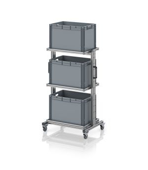 Systemwagen für Eurobehälter 60 x 40 Höhe 134 cm ohne Auszug EG SW 134-1 6442, 834 × 550 mm