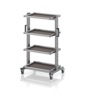 Systemwagen für Eurobehälter 60 x 40 Höhe 134 cm ohne Auszug EG SW 134-1 64 U, 834 × 550 mm