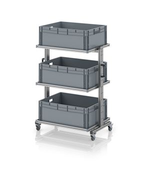 Systemwagen für Eurobehälter 80 x 60 Höhe 134 cm ohne Auszug EG SW 134-1 8632, 1034 × 650 mm