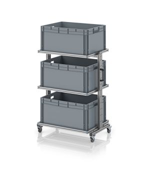 Systemwagen für Eurobehälter 80 x 60 Höhe 134 cm ohne Auszug EG SW 134-1 8642, 1034 × 650 mm