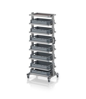 Systemwagen für Eurobehälter 60 x 40 Höhe 200 cm ohne Auszug EG SW 200-1 6412, 834 × 550 mm