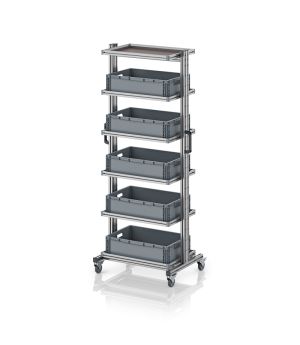Systemwagen für Eurobehälter 60 x 40 Höhe 200 cm ohne Auszug EG SW 200-1 6417, 834 × 550 mm