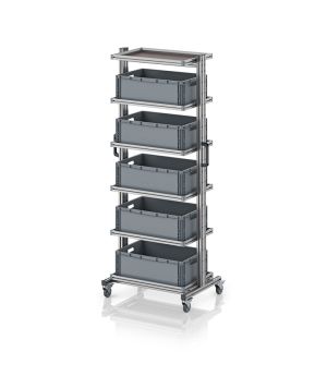 Systemwagen für Eurobehälter 60 x 40 Höhe 200 cm ohne Auszug EG SW 200-1 6422, 834 × 550 mm