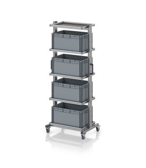 Systemwagen für Eurobehälter 60 x 40 Höhe 200 cm ohne Auszug EG SW 200-1 6432, 834 × 550 mm