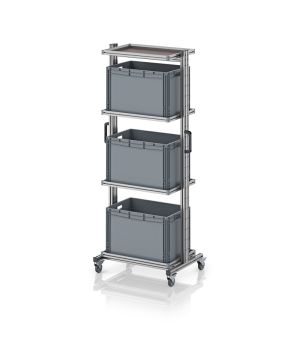 Systemwagen für Eurobehälter 60 x 40 Höhe 200 cm ohne Auszug EG SW 200-1 6442, 834 × 550 mm