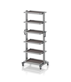 Systemwagen für Eurobehälter 60 x 40 Höhe 200 cm ohne Auszug EG SW 200-1 64 U, 834 × 550 mm