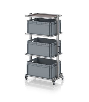 Systemwagen für Eurobehälter 80 x 60 Höhe 200 cm ohne Auszug EG SW 200-1 8642, 1034 × 650 mm
