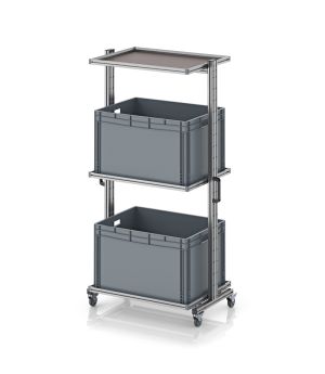 Systemwagen für Eurobehälter 80 x 60 Höhe 200 cm ohne Auszug EG SW 200-1 8652, 1034 × 650 mm