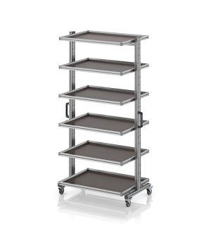 Systemwagen für Eurobehälter 80 x 60 Höhe 200 cm ohne Auszug EG SW 200-1 86 U, 1034 × 650 mm