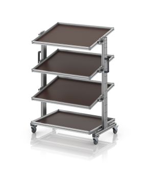 Systemwagen für Eurobehälter 80 x 60 Höhe 134 cm, neigbar EG SWN 134 86 U, 834 × 550 mm