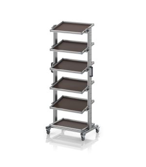 Systemwagen für Eurobehälter 60 x 40 Höhe 200 cm, neigbar EG SWN 200 64 U, 834 × 550 mm