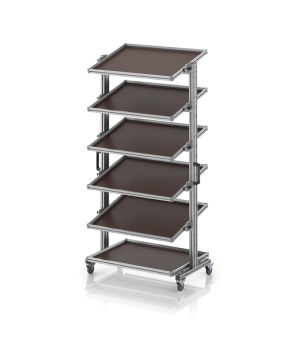 Systemwagen für Eurobehälter 80 x 60 Höhe 200 cm, neigbar EG SWN 200 86 U, 1034 × 650 mm