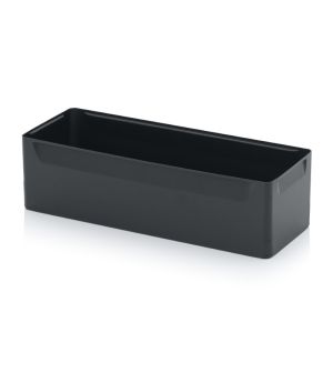 ESD-Einsatzkasten 2-er Teilung längs ESD EK 2/150 in verkehrsschwarz (RAL 9017), 563 × 183 mm