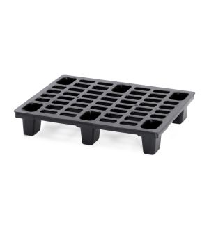 ESD-Leichtpalette ohne Sicherungsrand ESD LP 86 OS in verkehrsschwarz (RAL 9017), 800 × 600 mm