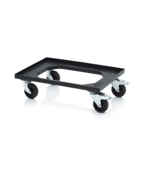 ESD-Transportroller ESD RO 64 FE in verkehrsschwarz (RAL 9017), 620 × 420 mm