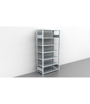 Schwerlastregal Grundregal 1800x1000x300, 7 Ebenen, 150 kg Fachlast, Kreuzstrebe, verzinkt