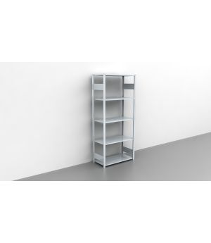 Schwerlastregal Grundregal 2300x750x300, 5 Ebenen, 150 kg Fachlast, Kreuzstrebe, verzinkt