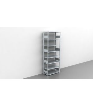 Schwerlastregal Grundregal 2750x1000x300, 8 Ebenen, 150 kg Fachlast, Kreuzstrebe, verzinkt