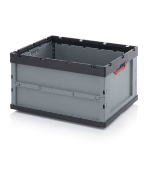 Faltbox ohne Deckel FB 86/445 in anthrazitgrau (RAL 7016), 800 × 600 mm