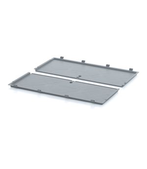 Klappdeckel für Faltbox FB DE 86 in silbergrau (RAL 7001)
