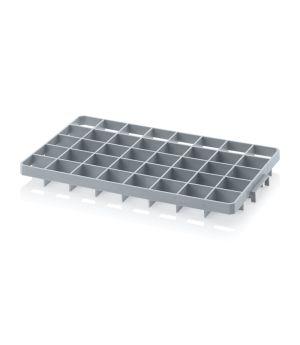 Kisteneinsätze für Eurobehälter 60 x 40 cm Gef 40 o in silbergrau (RAL 7001)