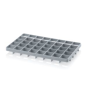 Kisteneinsätze für Eurobehälter 60 x 40 cm Gef 40 u in silbergrau (RAL 7001)