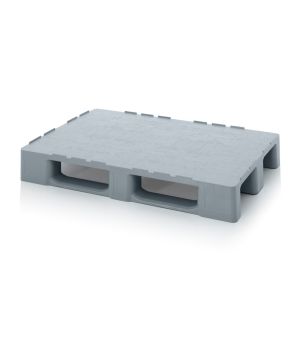 Reinraumpalette mit Sicherungsrand H 1208 in silbergrau (RAL 7001)