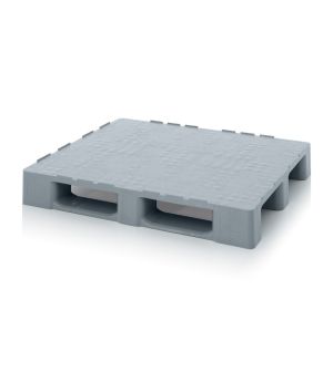 Reinraumpalette mit Sicherungsrand H 1210 in silbergrau (RAL 7001)