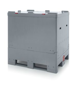 Klappbare IBC / Bag in Box System IBC 1000 in silbergrau (RAL 7001), 1200 × 1000 mm