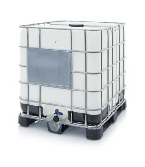 IBC Container mit Kunststoffpalette IBC 1000 K 150.50-UN, 1200 × 1000 mm
