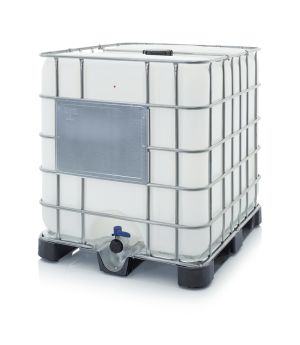 IBC Container mit Kunststoffpalette IBC 1000 K 150.50, 1200 × 1000 mm