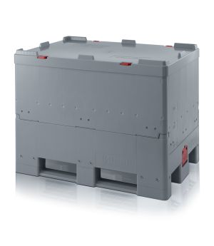 Klappbare IBC / Bag in Box System IBC 500 in silbergrau (RAL 7001), 1200 × 800 mm