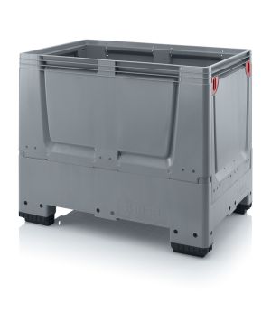Klappbare Big Box geschlossen KLG 1208 in silbergrau (RAL 7001), 1200 × 800 mm