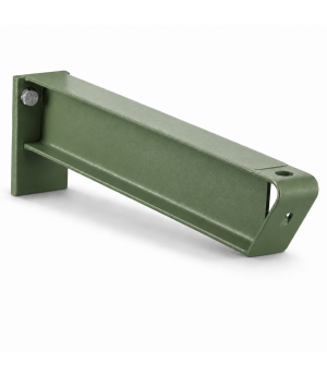 Kragarmregal-Kragarm K 3000 mit fester Abrollsicherung, Ausladung 805 mm – RAL 6011 Resedagrün