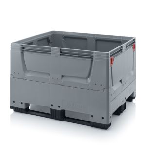 Klappbare Big Box geschlossen KSG 1210K in silbergrau (RAL 7001), 1200 × 1000 mm