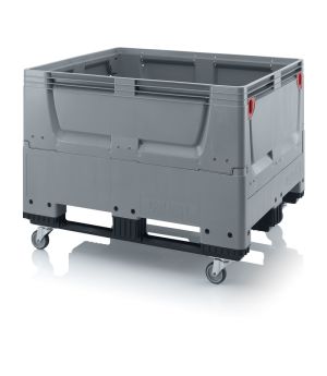 Klappbare Big Box geschlossen KSG 1210KR in silbergrau (RAL 7001), 1200 × 1000 mm