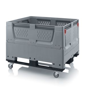 Klappbare Big Box mit Lüftungsschlitzen KSO 1210KR in silbergrau (RAL 7001), 1200 × 1000 mm