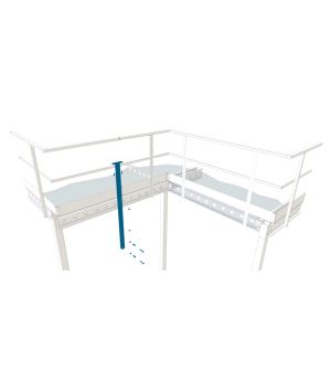 Geländerpfosten NEDCON ST1, 50 × 50 mm, RAL 5019