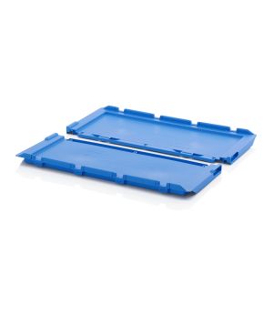 Klappdeckel für Mehrwegbehälter MB DE 86 in himmelblau (RAL 5015)