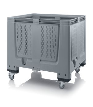 Big Box mit Lüftungsschlitzen MBO 1210R in silbergrau (RAL 7001), 1200 × 1000 mm