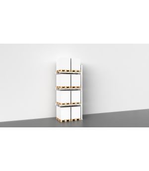 Palettenregal für Außen, Feuerverzinkt, Anbauregal á 1.825 mm - 4.500x1.825x1.100 mm (HxBxT), 4 Lagerebenen, 2.000 kg Fachlast