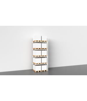 Palettenregal für Außen, Feuerverzinkt, Anbauregal á 1.825 mm - 4.500x1.825x1.100 mm (HxBxT), 5 Lagerebenen, 2.000 kg Fachlast