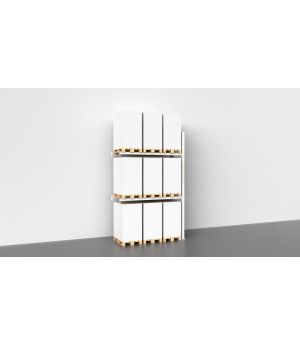 Palettenregal für Außen, Feuerverzinkt, Anbauregal á 2.700 mm - 4.500x2.700x1.100 mm (HxBxT), 3 Lagerebenen, 3.000 kg Fachlast