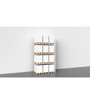 Palettenregal für Außen, Feuerverzinkt, Anbauregal á 2.700 mm - 4.500x2.700x1.100 mm (HxBxT), 4 Lagerebenen, 3.000 kg Fachlast