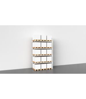 Palettenregal für Außen, Feuerverzinkt, Anbauregal á 2.700 mm - 4.500x2.700x1.100 mm (HxBxT), 5 Lagerebenen, 3.000 kg Fachlast